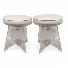 Pair of Lucite Stools
