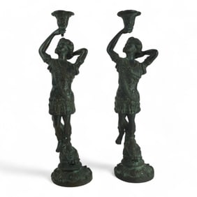 Pair of Large Empire Style Candlesticks