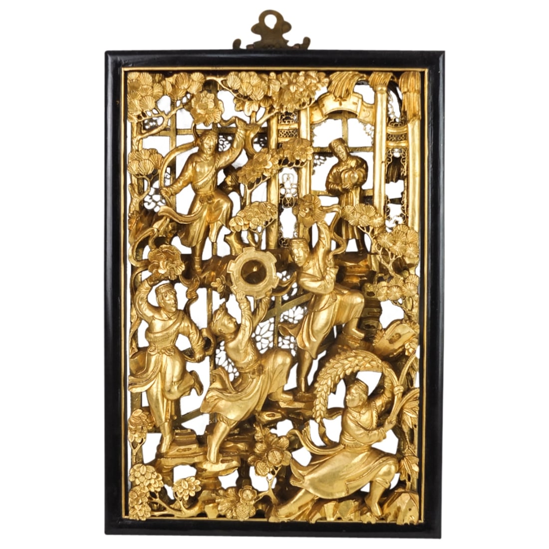 Antique Chinese Carved Wall Hanging Plaque (1 of 4)