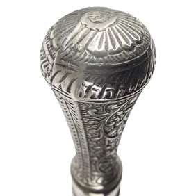 Vintage Silver Plate Walking Stick