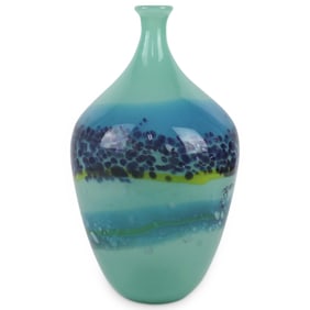 Large Murano Glass Bottle Vase