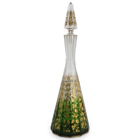 Antique Bohemian Crystal Decanter