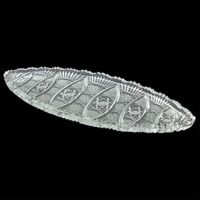 Large American Brilliant Glass Serving Dish