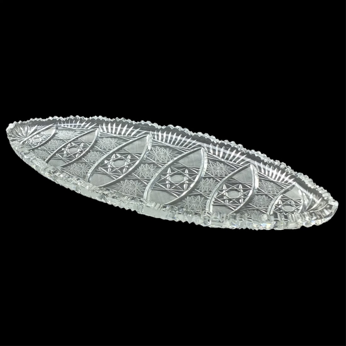 Large American Brilliant Glass Serving Dish (1 of 5)