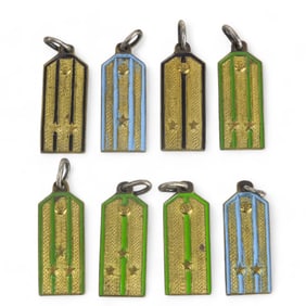 Lot of Russian Shoulder Strap Pendants