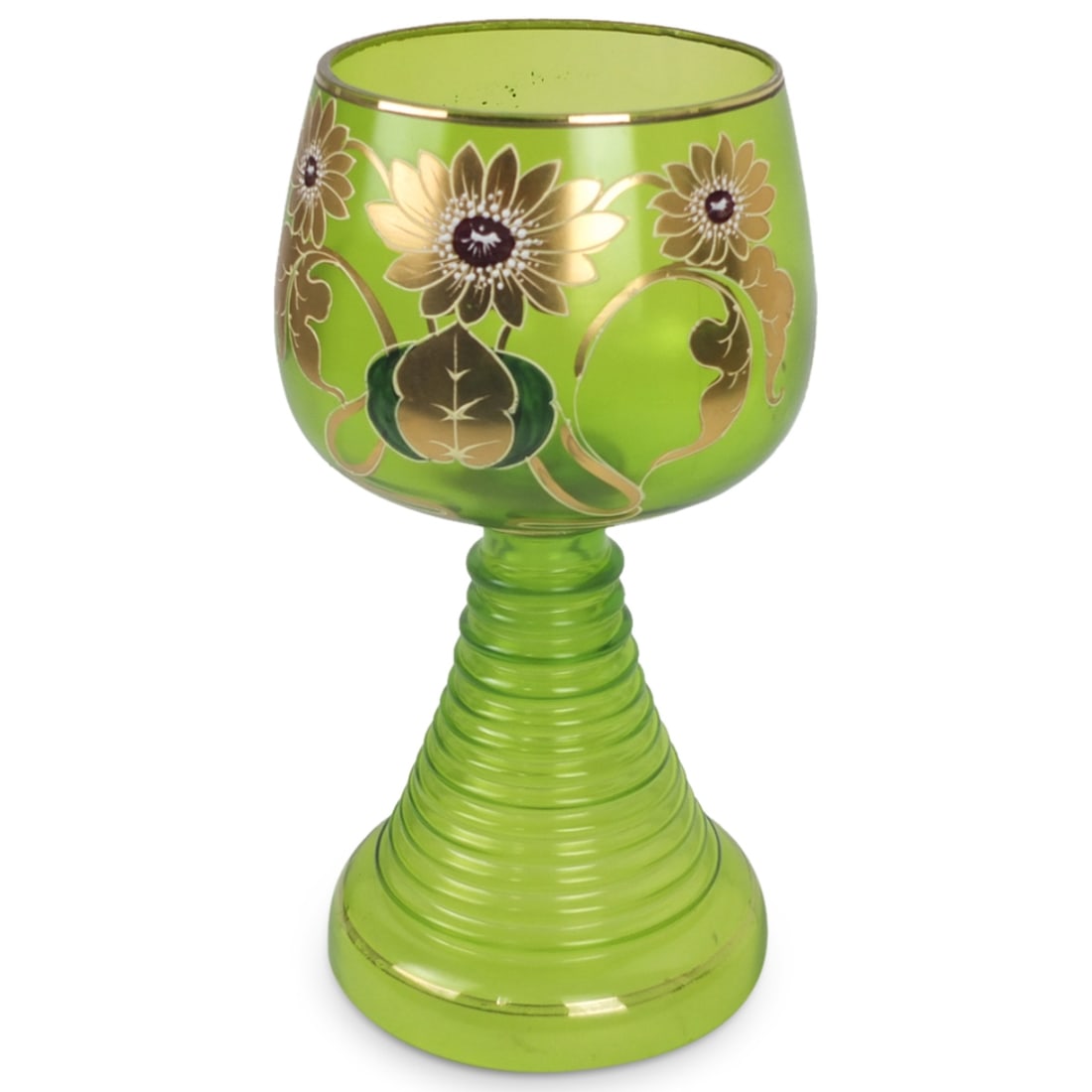 Large Vintage Bohemian Footed Vase / Bowl (1 of 5)