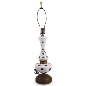 Vintage Bohemian Glass Lamp