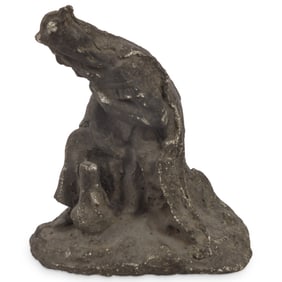 Antique European Stoneware Sculpture