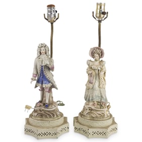 Pair of Corday Porcelain Lamps