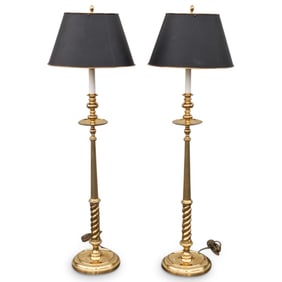 Pair of Maitland Smith Floor Lamps