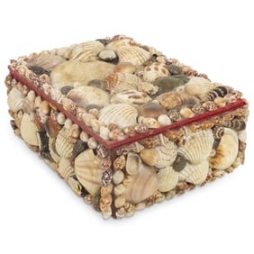 Vintage Sea Shell Covered Box