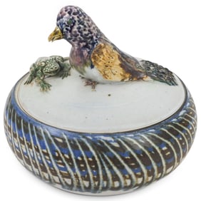 Vintage European School Covered Serving Bowl