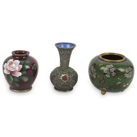 Grouping of Chinese Cloisonne Miniature Vases