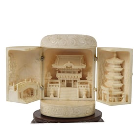 Antique Japanese Pagoda Sculpture