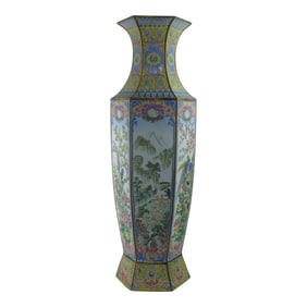 Palace Size Chinese Canton Enamel Vase