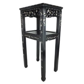 Antique Chinese Marble Top Stand
