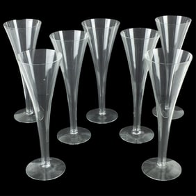 Lot of Tiffany & Co Glass Champagne Flutes