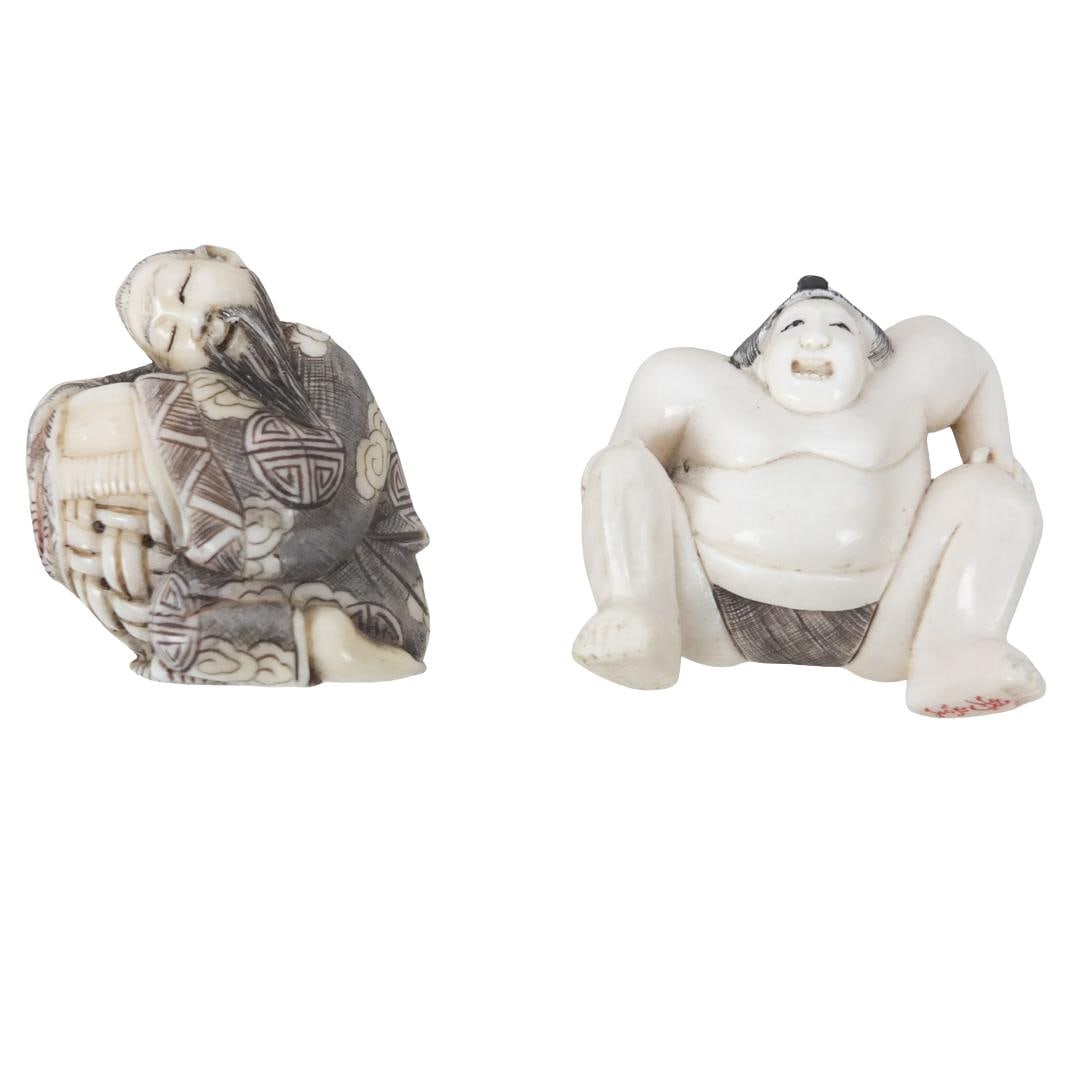 Grouping of Japanese Carved Figurines (1 of 4)