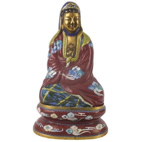 Antique Chinese Cloisonné Figurine