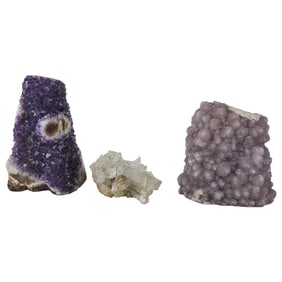 Grouping of Assorted Crystal Geode Specimens