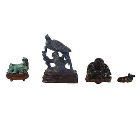 Grouping of Chinese Semi Precious Figurines