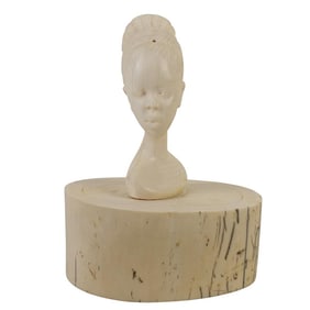African Carved Bust Sculpture
