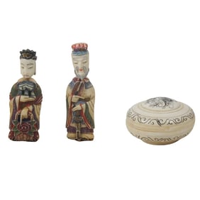 Grouping of Antique Chinese Table Top Items
