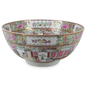 Large Chinese Porcelain Punch Bowl