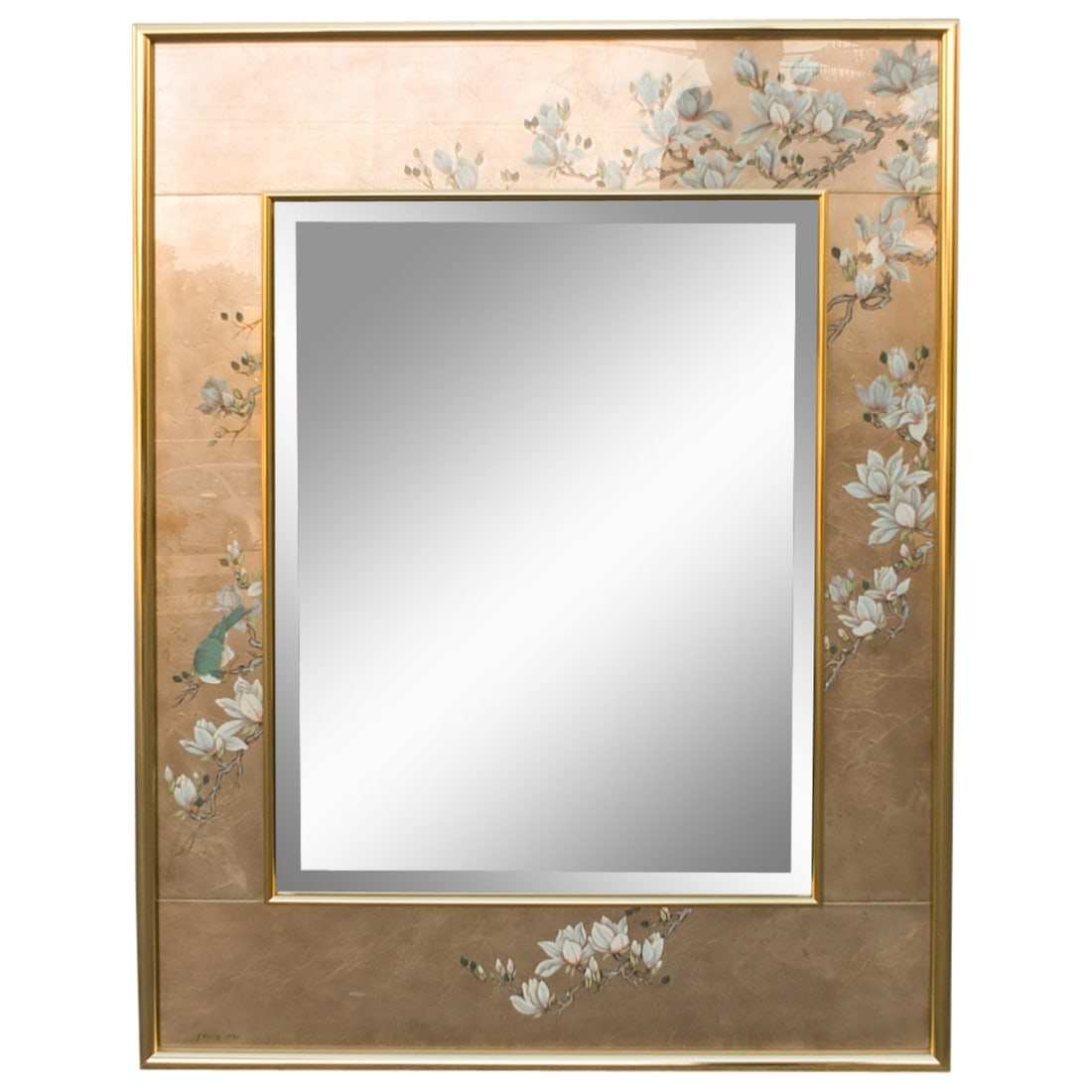 Vintage Chinoiserie Style Beveled Glass Mirror (1 of 5)