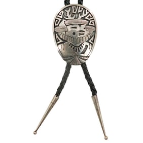 Vintage Native American Sterling Bolo Tie