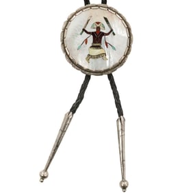 Vintage Native American Zuni Sterling Bolo Tie