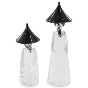 Pair of Murano Glass Oriental Figures