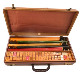 Antique Chinese Bakelite Mahjong Set
