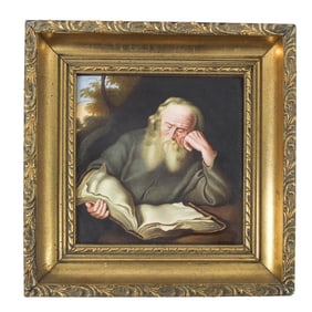 Framed Meissen Porcelain Plaque