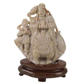 19th C. Chinese Carved Jade Figurine