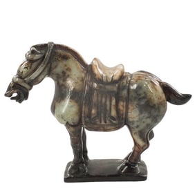Vintage Tang Style Jade Horse