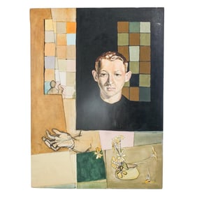 Mid Century American School Oil on Canvas