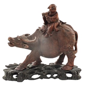 Antique Chinese Carved Wooden Statue