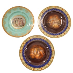 Grouping of Vintage Porcelain Portrait Plates