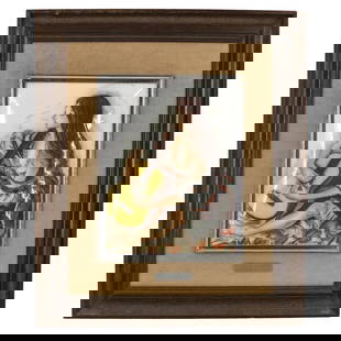 After: Sheldon C. Schoneberg (1926 - 2012): After: Sheldon C. Schoneberg (1926 - 2012) Enamel on Copper "Guitar Player" by Negroni. Sight measures 10-3/4" x 8-1/8". Frame measures 19-7/8" x 16-7/8". Condition: Good condition. Estimate 50 - 150