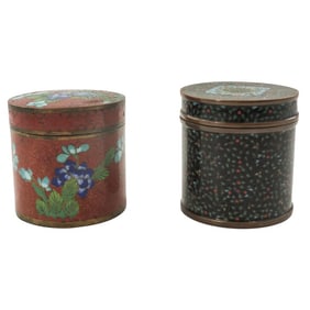 Grouping of Chinese Cloisonné Covered Jars