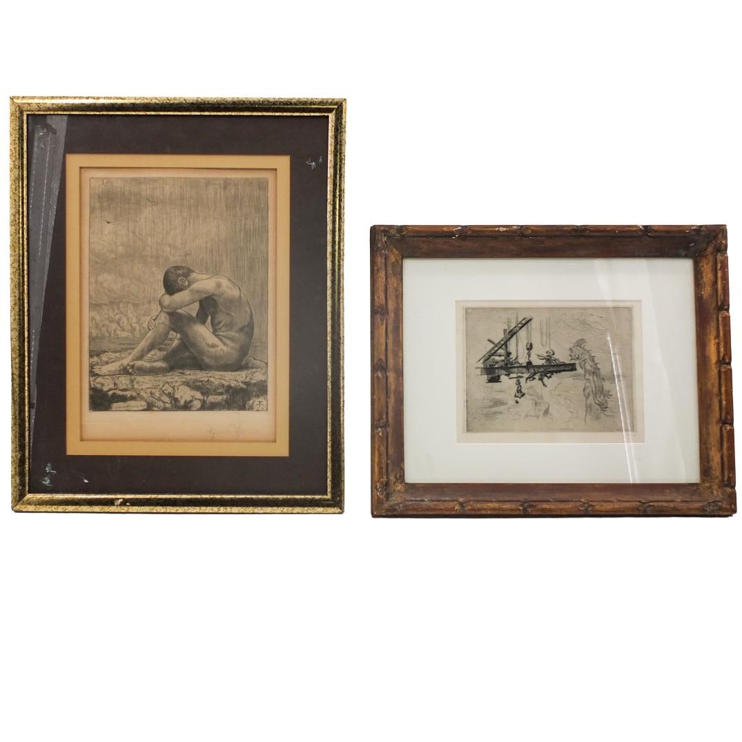 Grouping of Vintage Assorted Etchings (1 of 6)