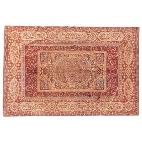 Mid Century Middle Eastern Silk Rug