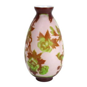 Large Galle Style Cameo Glass Vase (1 of 3)