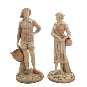 Pair of Antique Royal Worcester Figurines