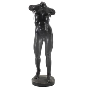 Large Bronze Torso of a Male
