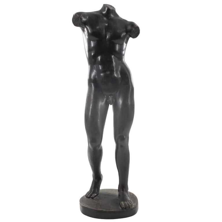 Large Bronze Torso of a Male (1 of 5)