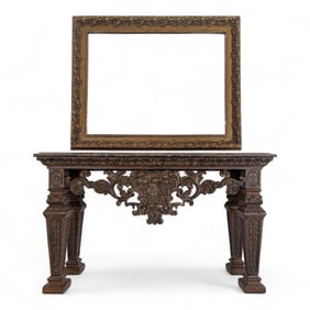 Neoclassical Style Console Table w/ Mirror