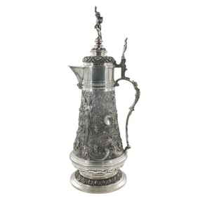 Large Renaissance Style Silverplate Tankard