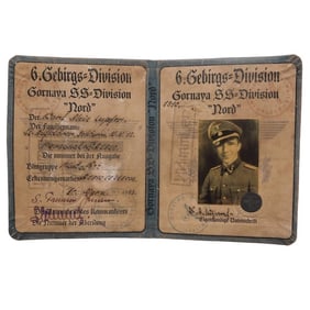 German WWII SS Officers Identification Book